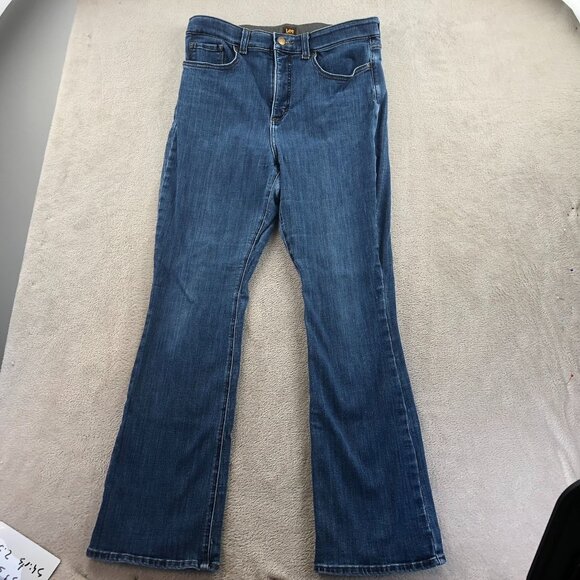 Lee Women's Bootcut Jeans 12 Medium Mid Rise Stretch - Picture 10 of 11